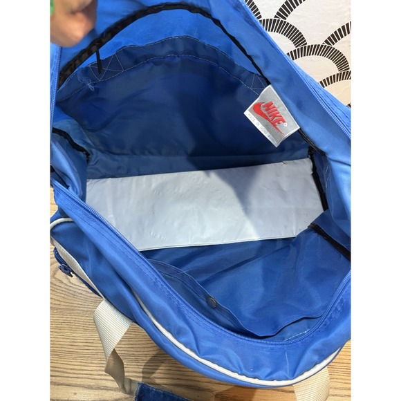 Nike Duffle Bag Large 80s 90s Blue Work-out Gym Travel Carry-all Basketball Bag‎ - Picture 13 of 16